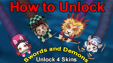 Snake.io | How to Unlock 4 Skins of New Nvent Swords and demons Rengaoku, Pyonko,Wanjiro and Teangao