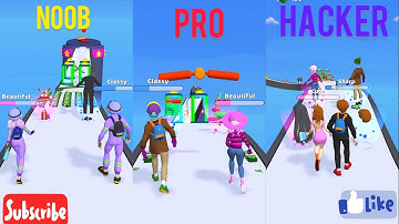 NOOB Vs PRO Vs HACKER l COUPLE RUN #couplerun #couple #mrgames