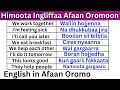 Himoota Ingliffaa Afaan Oromoon Kutaa 5 English In Afaan Oromo Sentences In Afaan Oromo Part 5