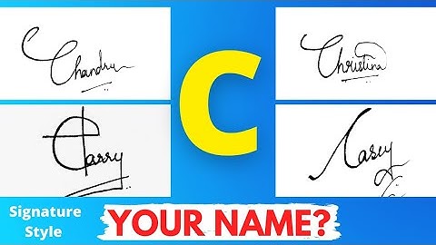 C letter Alphabet signature style.  C Signature of your name, How to style, design your name.