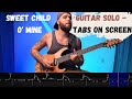 Sweet child o mine  guns n roses guitar solo  tabs on screen  simon lund music