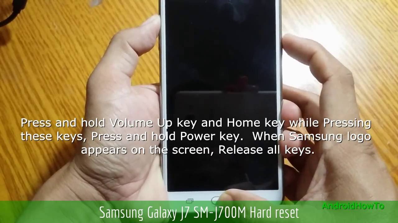 Samsung Galaxy J7 SM-J700M Hard reset - YouTube