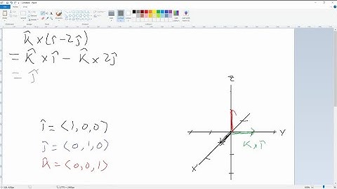 Find the vector, not with determinants, but by using properties of cross products. k ×(i - 2j)
