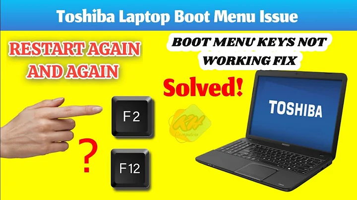 Toshiba laptop  Boot Menu not Working | How to Fix booting issues