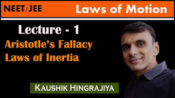 Laws of motion Lecture - 1, Aristotle fallacy and laws of inertia