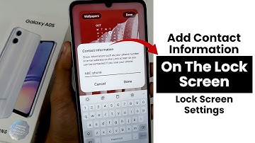 Add Contact Information on The Lock Screen In Samsung A05 | Lock Screen Settings