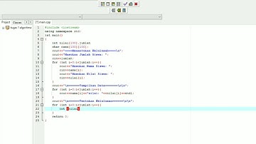 Program menentukan kelulusan dengan c++(array)