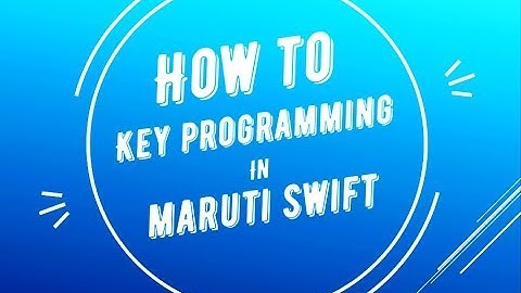 Maruti Swift Key Programming By Carman Scan Tool