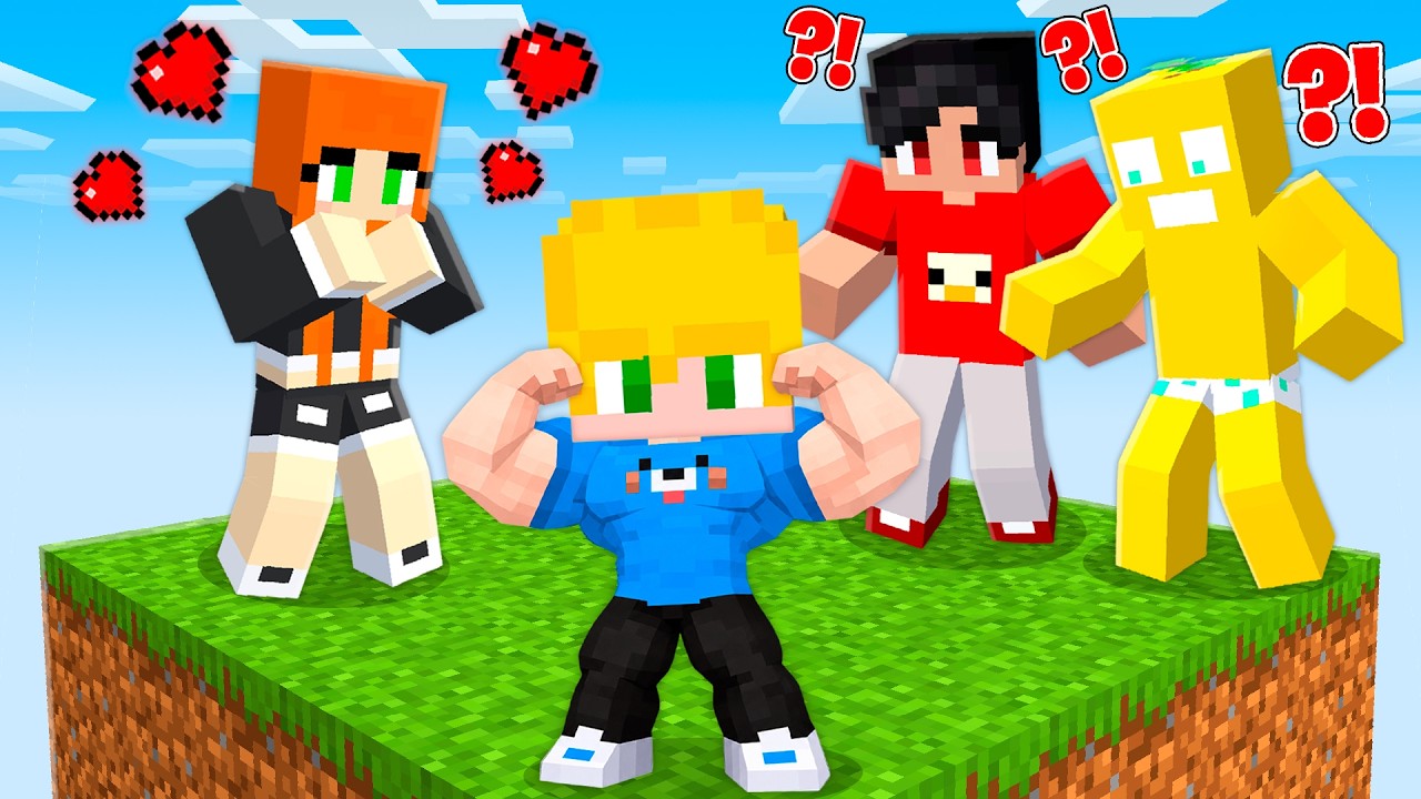 Eu fingi ser um BEBÊ MUSCULOSO em CHUNK no minecraft
