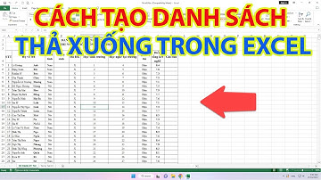 Cách tạo danh sách thả xuống trong Excel một cách chuyên nghiệp
