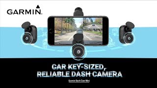 Garmin Dash Cam Mini Key-Sized Dash Camera with 140-degree Wide-angle Lens and Recording in 1080p HD Video 