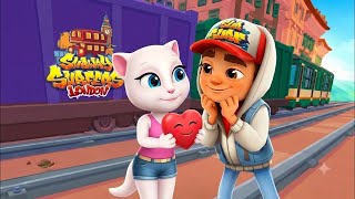 Little Tom run 😹 🆚 Subway surfers 🌉 London jake and cat gameplay comparison | Subway surfers screenshot 4