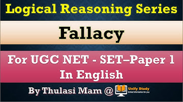 Fallacy in Logical Reasoning UGC Net Paper 1 Series - Day 2 |  UGC NET Paper 1 in English