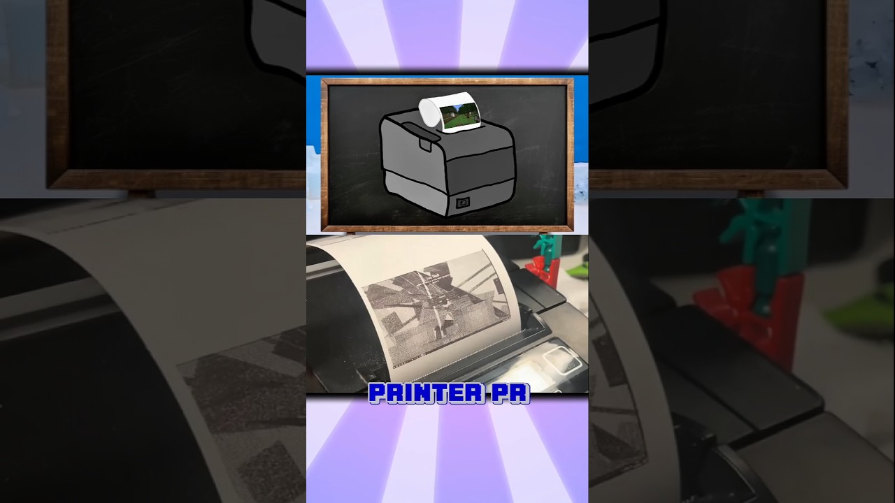 Minecraft on a Printer 😱 (Credits:@smillgames) #minecraft #gamingshorts #techshorts