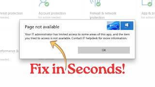 Page Not Available Your IT Administrator has Limited Access to Some Areas of this App - Easy Fix
