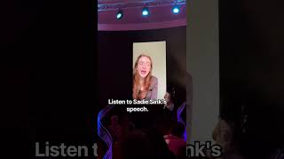 Listen to Sadie Sink's speech. #sadiesink #westend #romeoandjuliet