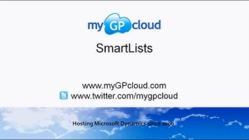 Dynamics GP SmartLists