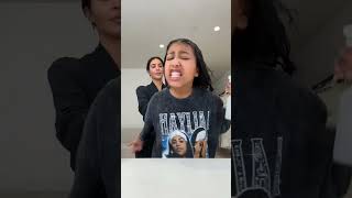 Kim K styling daughter North West hair||#shorts #kimandnorth #youtubeshorts #hairstyle screenshot 1