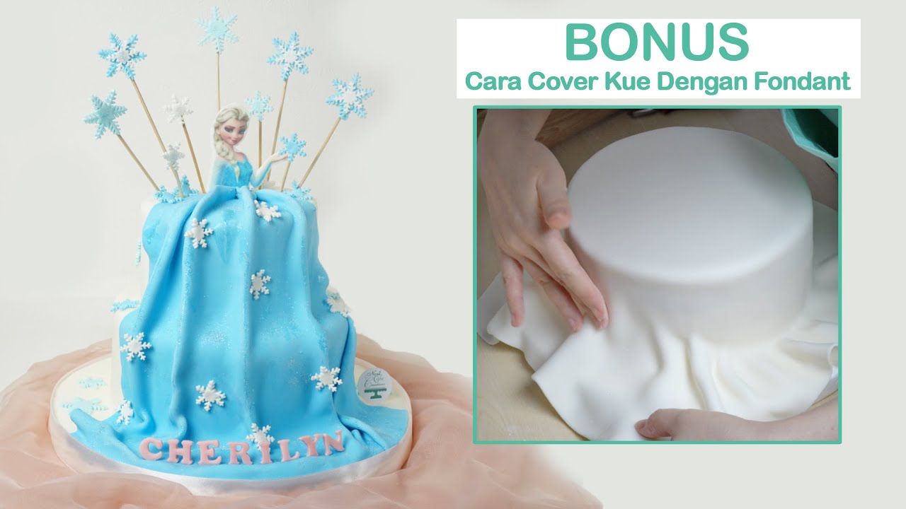 FROZEN CAKE FONDANT TUTORIAL - Disney Frozen Cake (Elsa Dress)