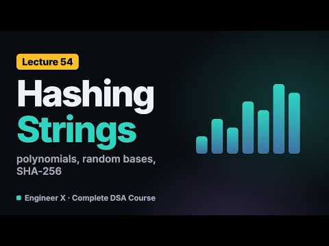 How to Hash Strings: Polynomial Hashing, Random Bases and SHA-256 Explained | DSA Course L54