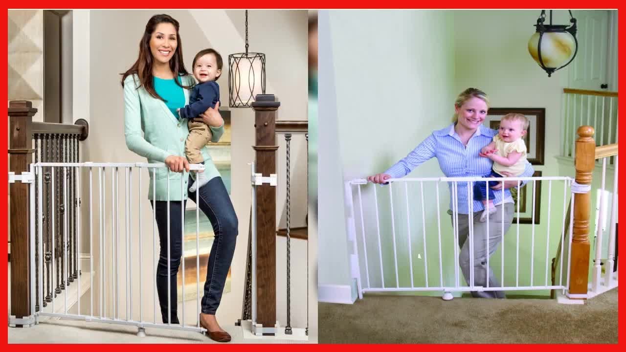 Great product -  Regalo 2-in-1 Stairway and Hallway Wall Mounted Baby Gate, Bonus Kit, Includes Bani