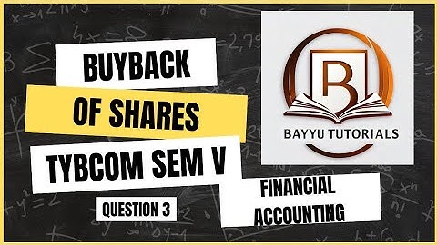 How to Calculate Maximum no. of shares to be bought Back?? Buyback of shares Q 3 #accountingtutorial
