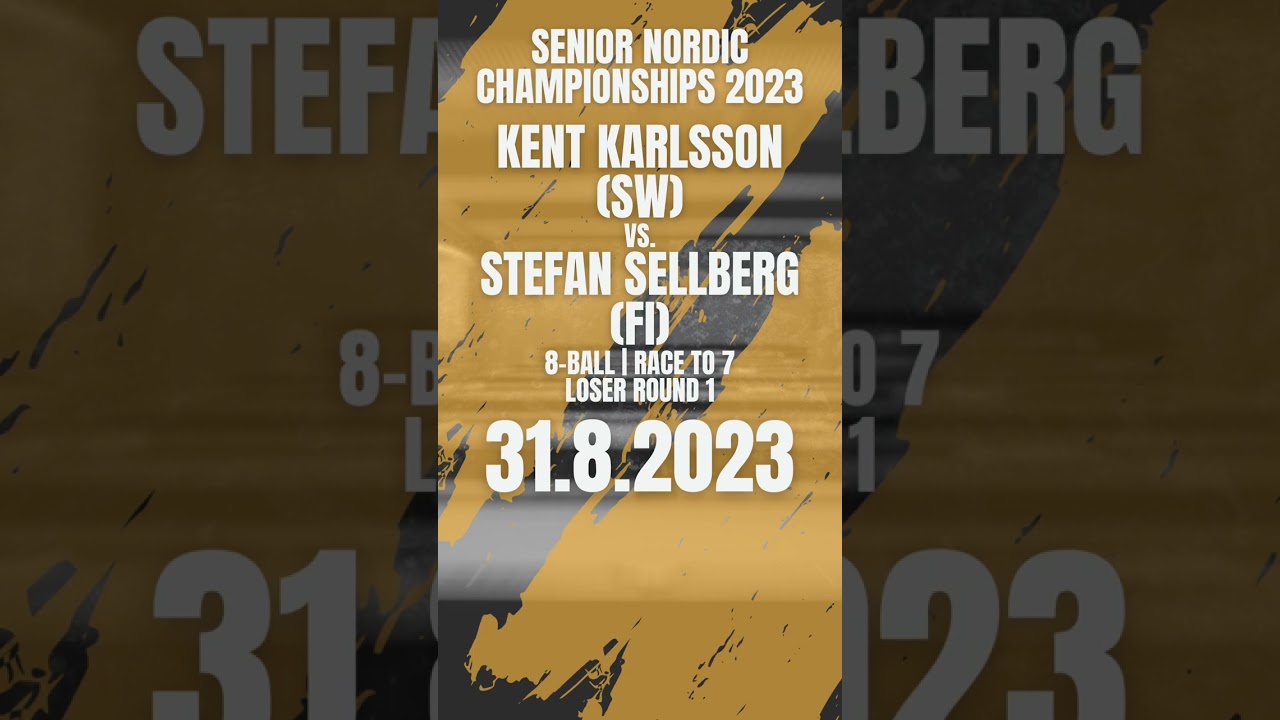 Tomorrow 8 a.m. Kent Karlsson (sw) vs.Stefan Sellberg (fi) Senior Nordic Championships 2023