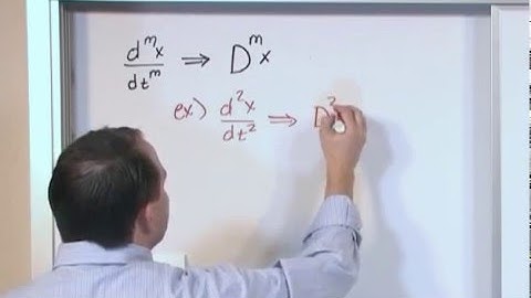 Lesson 4 - The Linear Differential Operator (Differential Equations)