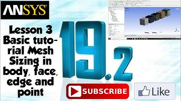 Ansys Meshing | Mesh Sizing on Body, Face, Edge and Point ( vector) | Basic tutorial lesson 3.