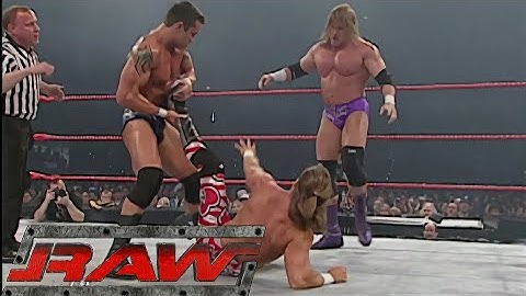 Evolution vs Shawn Michaels, Kevin Nash & The Hurricane RAW Jun 02,2003