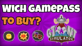 BEST GAMEPASSES TO BUY... Giant Simulator Classic