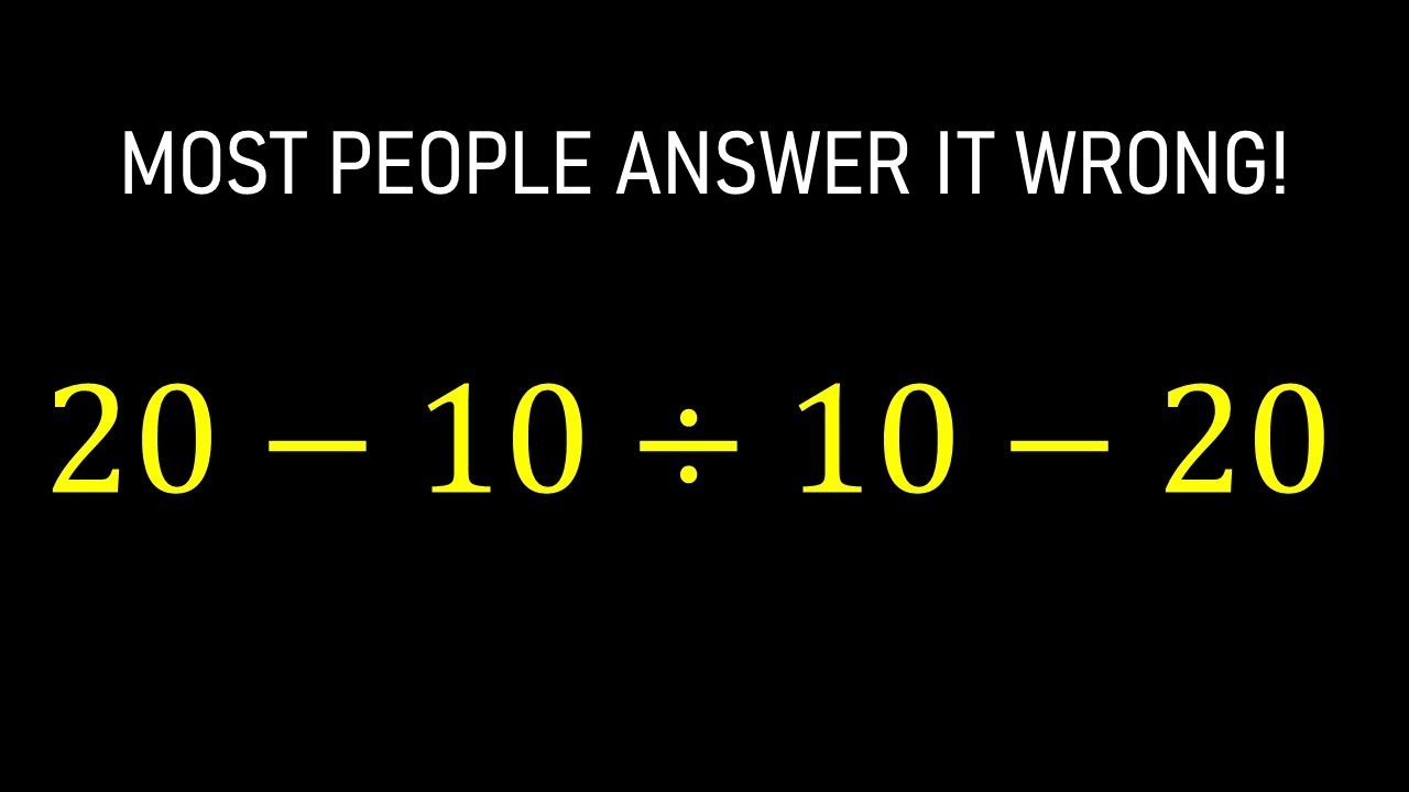 Most people answer this beautiful math problem wrong ! Math tips and ...
