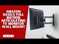 Amazon Basics Full Motion TV Wall Mount (26–55", 80 lbs) – Black