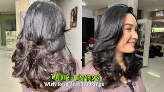 Potong Rambut Layer Long Layers Haircut Long Curtain Bangs Hairstyle 2022 Girl Haircut