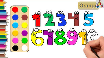 Learn To Count 123 for Children Numbers 1 to 10 with Play Doh Squishy Glitter Foam|Learn colours