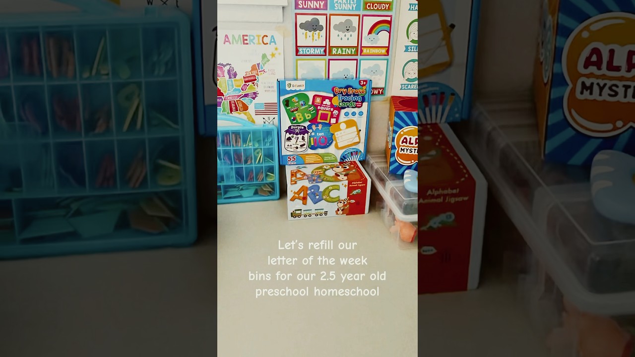 Organizing Letter of the Week Activities for 2.5yo Toddler Homeschool Teaching Alphabet Letters