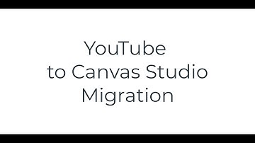 YouTube to Canvas Studio Migration