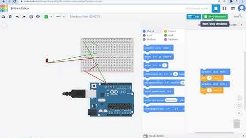 LED - Arduino Programming using Tinkercad