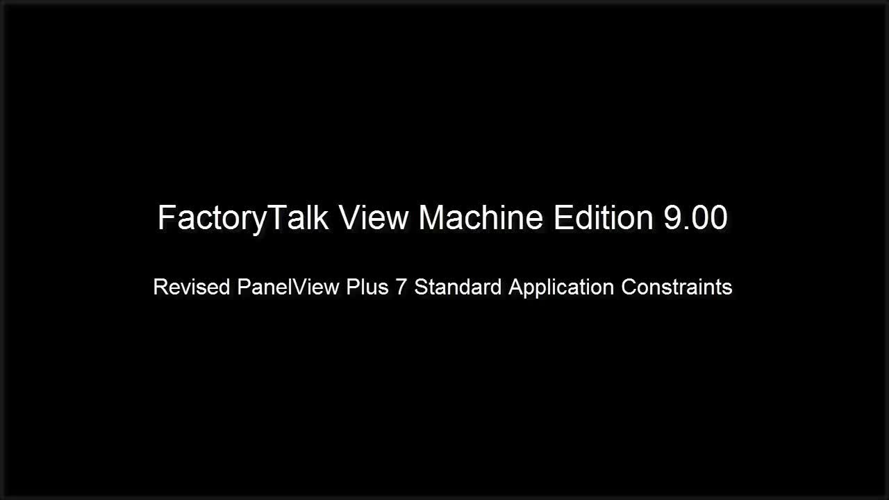 Panelview Factorytalk PanelView Plus & FactoryTalk View ME v9.00 PanelView Plus 7 Standard ...