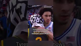Tyrese Proctor shows love to former teammate Jeremy Roach #MarchMadness