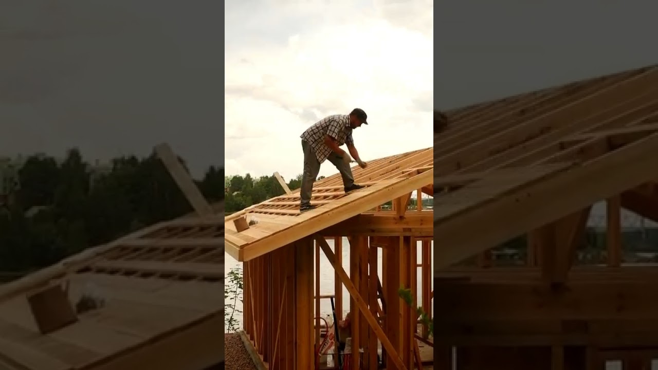 ПРОСТАЯ Крыша СВОИМИ РУКАМИ! Путь к Бане Мечты, Серия 19 - Кровля из металлочерепицы