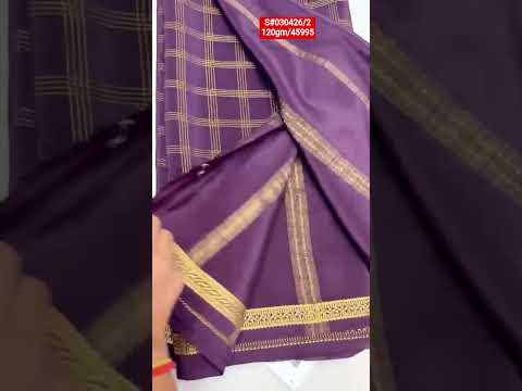PURE CSG ZARI MYSORE SILK SAREES-26/120gm/45955 #9148881693 #mysoresilk #cgshorts #2026 S#030426/2