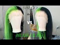 SPLIT DYING MY WIG SLIME GREEN AND BLACK || SHEGO VIBES AND LOOK || FT. HOTLOVEHAIR 613 bundles