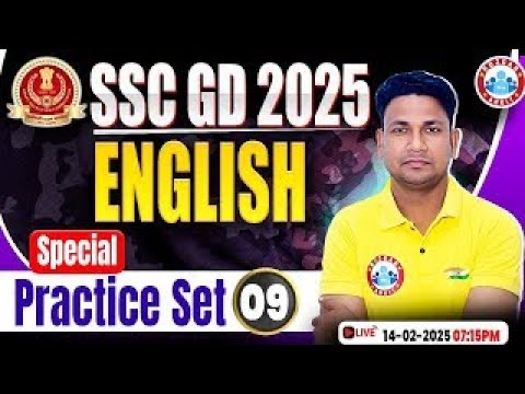 SSC GD 2025 | SSC GD English Special Practice Set 09 | English MCQs For SSC GD | SSC GD English PYQs