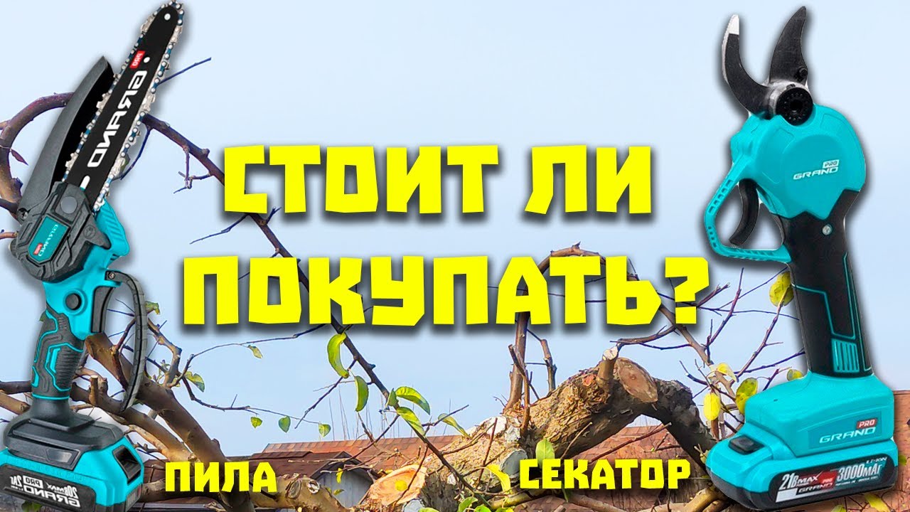 Аккумуляторная Пила и Секатор GRAND. Отзыв. Стоит ли покупать? Обзор