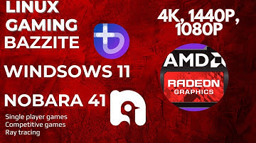 Linux Gaming Fedora Distros Bazzite Vs Nobara 41 Vs Windows 11 | AMD 7900 XTX | 1080P, 1440P, 4K
