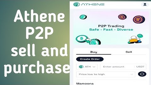 Athene P2P Account Create