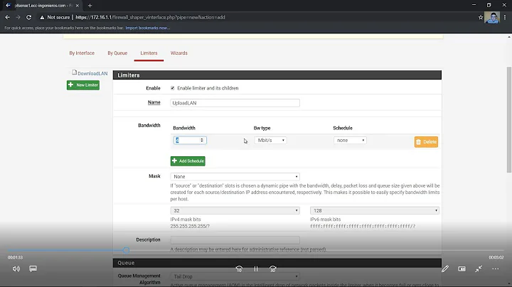 pfsense 2.4.4 - Download and Upload Bandwidth Limiter