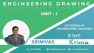 Lettering  | Engineering Drawing by Srinivas | BTech Tutorials | KlassPM