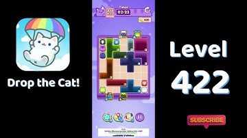 🎮 Drop the Cat! Level 422 Walkthrough | Fun Candy Puzzle Challenge 🐱